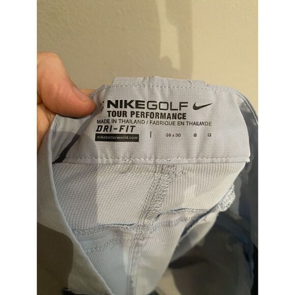 Nike Golf Modern Tech Performance Pants 36x30 Light Baby Blue DriFit 509737-404 - Picture 7 of 11